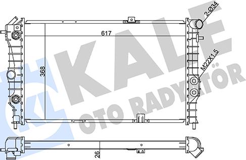 KALE OTO RADYATÖR 351955 - Radiator, mühərrikin soyudulması furqanavto.az