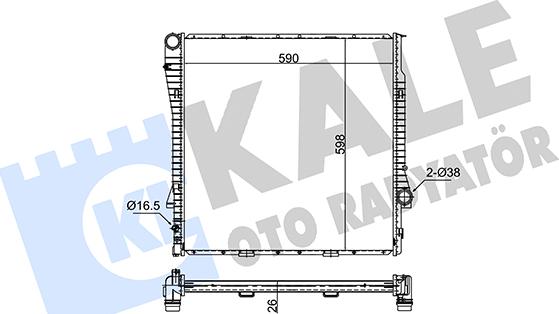KALE OTO RADYATÖR 351980 - Radiator, mühərrikin soyudulması furqanavto.az