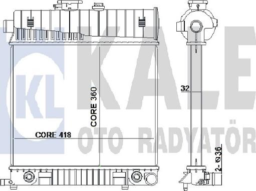 KALE OTO RADYATÖR 351400 - Radiator, mühərrikin soyudulması furqanavto.az