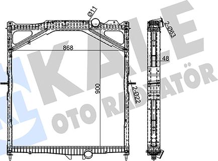 KALE OTO RADYATÖR 351415 - Radiator, mühərrikin soyudulması furqanavto.az