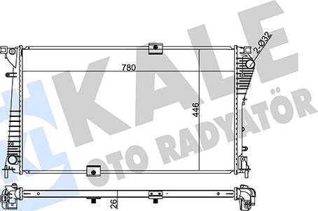 KALE OTO RADYATÖR 351040 - Radiator, mühərrikin soyudulması furqanavto.az