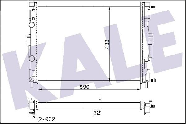 KALE OTO RADYATÖR 351005 - Radiator, mühərrikin soyudulması furqanavto.az