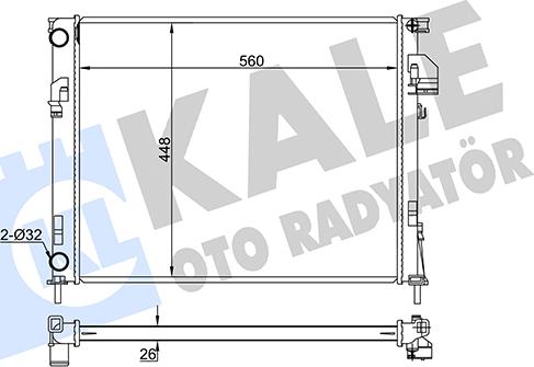 KALE OTO RADYATÖR 351035 - Radiator, mühərrikin soyudulması furqanavto.az