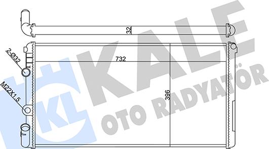 KALE OTO RADYATÖR 351020 - Radiator, mühərrikin soyudulması furqanavto.az