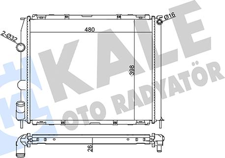 KALE OTO RADYATÖR 351895 - Radiator, mühərrikin soyudulması furqanavto.az