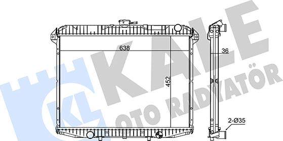 KALE OTO RADYATÖR 351890 - Radiator, mühərrikin soyudulması furqanavto.az