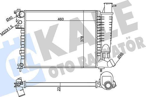 KALE OTO RADYATÖR 351815 - Radiator, mühərrikin soyudulması furqanavto.az