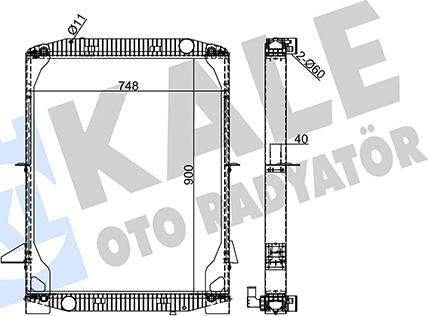 KALE OTO RADYATÖR 351385 - Radiator, mühərrikin soyudulması furqanavto.az