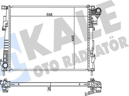 KALE OTO RADYATÖR 351215 - Radiator, mühərrikin soyudulması furqanavto.az