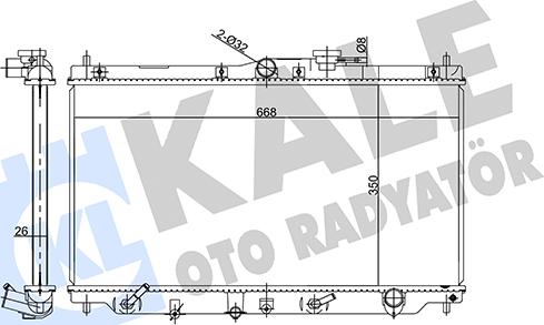 KALE OTO RADYATÖR 358550 - Radiator, mühərrikin soyudulması furqanavto.az