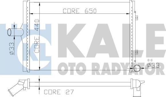 KALE OTO RADYATÖR 353000 - Radiator, mühərrikin soyudulması furqanavto.az