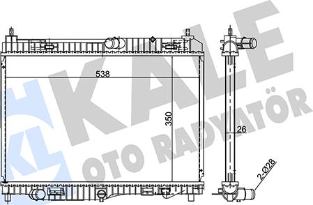 KALE OTO RADYATÖR 353880 - Radiator, mühərrikin soyudulması furqanavto.az