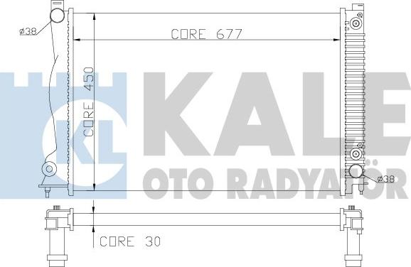 KALE OTO RADYATÖR 353200 - Radiator, mühərrikin soyudulması furqanavto.az