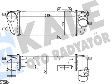 KALE OTO RADYATÖR 352485 - Intercooler, şarj cihazı furqanavto.az