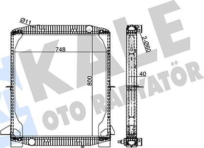 KALE OTO RADYATÖR 352820 - Radiator, mühərrikin soyudulması furqanavto.az