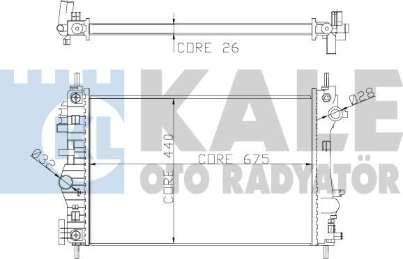 KALE OTO RADYATÖR 352300 - Radiator, mühərrikin soyudulması furqanavto.az