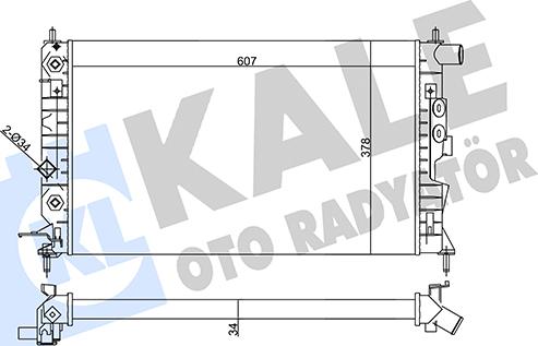 KALE OTO RADYATÖR 357040 - Radiator, mühərrikin soyudulması furqanavto.az