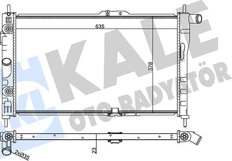 KALE OTO RADYATÖR 357055 - Radiator, mühərrikin soyudulması furqanavto.az