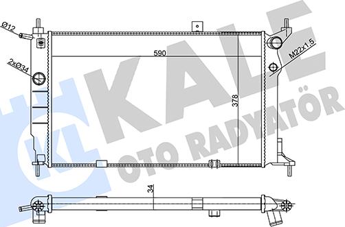 KALE OTO RADYATÖR 357005 - Radiator, mühərrikin soyudulması furqanavto.az