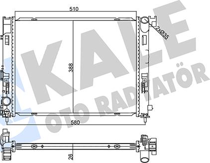 KALE OTO RADYATÖR 357230 - Radiator, mühərrikin soyudulması furqanavto.az