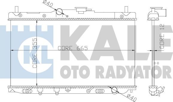 KALE OTO RADYATÖR 357700 - Radiator, mühərrikin soyudulması furqanavto.az