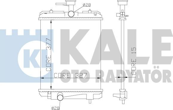 KALE OTO RADYATÖR 364400 - Radiator, mühərrikin soyudulması furqanavto.az