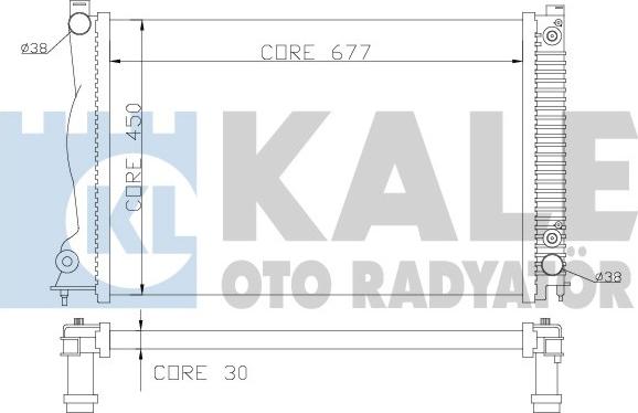 KALE OTO RADYATÖR 364600 - Radiator, mühərrikin soyudulması furqanavto.az