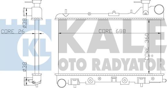 KALE OTO RADYATÖR 364800 - Radiator, mühərrikin soyudulması furqanavto.az