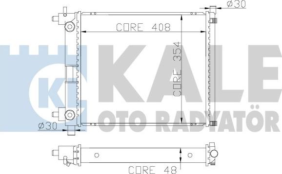 KALE OTO RADYATÖR 365900 - Radiator, mühərrikin soyudulması furqanavto.az