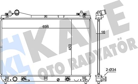 KALE OTO RADYATÖR 365500 - Radiator, mühərrikin soyudulması furqanavto.az