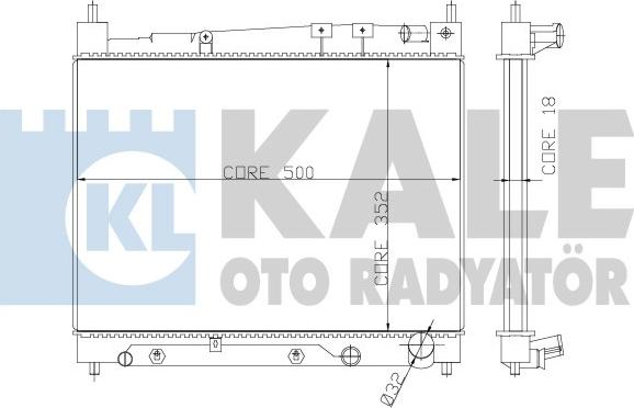 KALE OTO RADYATÖR 366000 - Radiator, mühərrikin soyudulması furqanavto.az