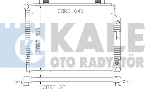 KALE OTO RADYATÖR 360500 - Radiator, mühərrikin soyudulması furqanavto.az