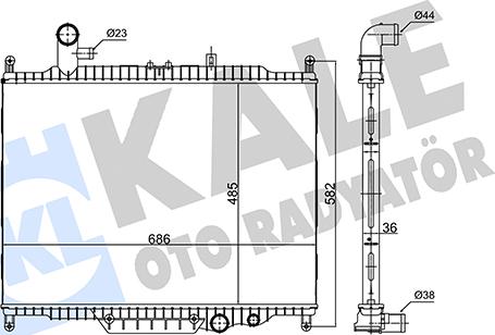 KALE OTO RADYATÖR 360165 - Radiator, mühərrikin soyudulması furqanavto.az