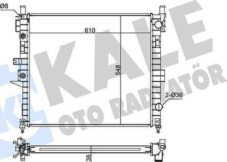 KALE OTO RADYATÖR 361100 - Radiator, mühərrikin soyudulması furqanavto.az