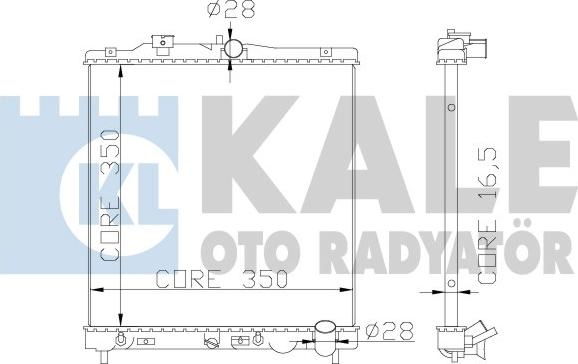 KALE OTO RADYATÖR 368900 - Radiator, mühərrikin soyudulması furqanavto.az