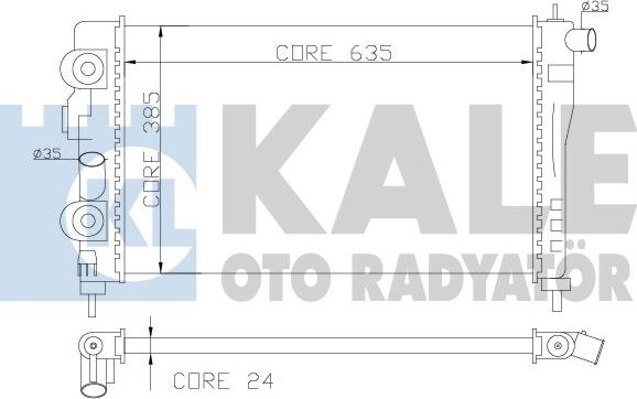 KALE OTO RADYATÖR 368100 - Radiator, mühərrikin soyudulması furqanavto.az