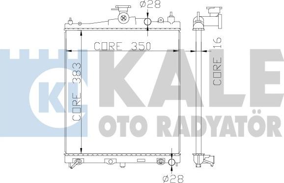 KALE OTO RADYATÖR 363200 - Radiator, mühərrikin soyudulması furqanavto.az