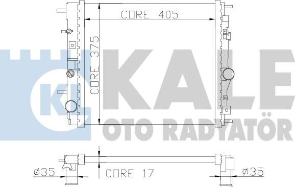 KALE OTO RADYATÖR 362500 - Radiator, mühərrikin soyudulması furqanavto.az