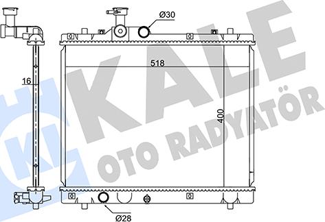 KALE OTO RADYATÖR 362690 - Radiator, mühərrikin soyudulması furqanavto.az