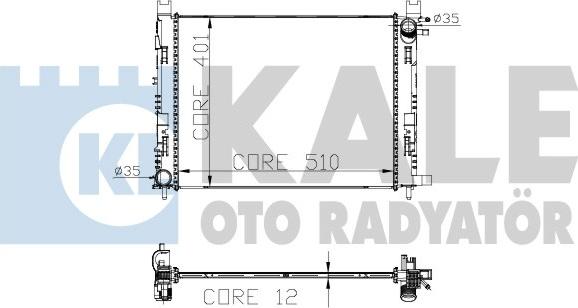 KALE OTO RADYATÖR 305900 - Radiator, mühərrikin soyudulması furqanavto.az