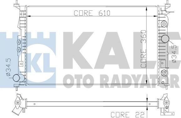 KALE OTO RADYATÖR 374200 - Radiator, mühərrikin soyudulması furqanavto.az