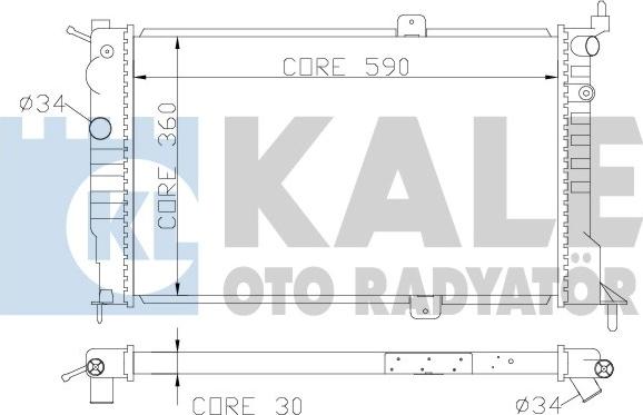 KALE OTO RADYATÖR 371 000 - Radiator, mühərrikin soyudulması furqanavto.az