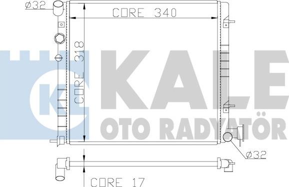 KALE OTO RADYATÖR 372500 - Radiator, mühərrikin soyudulması furqanavto.az