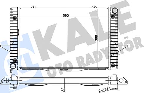 KALE OTO RADYATÖR 372100 - Radiator, mühərrikin soyudulması furqanavto.az