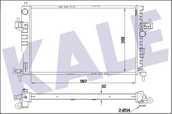 KALE OTO RADYATÖR 372700 - Radiator, mühərrikin soyudulması furqanavto.az