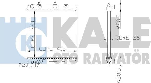 KALE OTO RADYATÖR 297100 - Radiator, mühərrikin soyudulması furqanavto.az