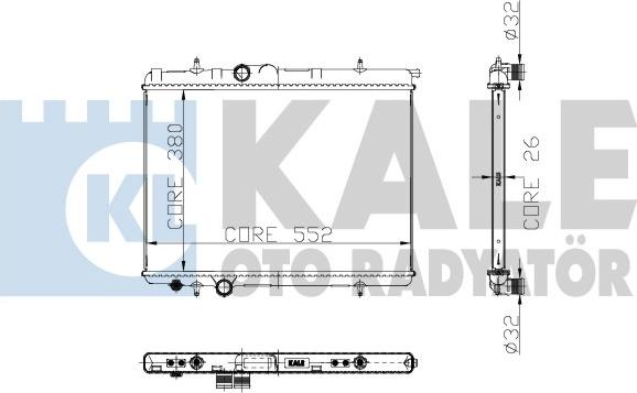 KALE OTO RADYATÖR 241100 - Radiator, mühərrikin soyudulması furqanavto.az