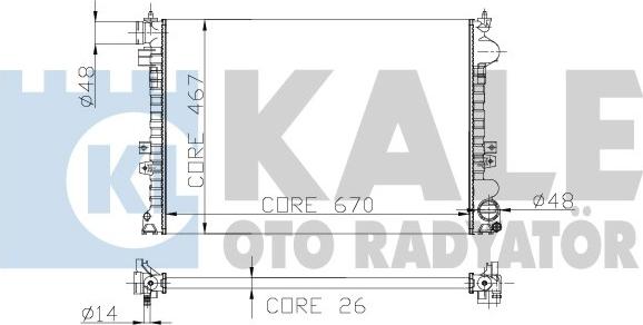 KALE OTO RADYATÖR 242500 - Radiator, mühərrikin soyudulması furqanavto.az