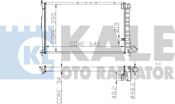 KALE OTO RADYATÖR 258200 - Radiator, mühərrikin soyudulması furqanavto.az