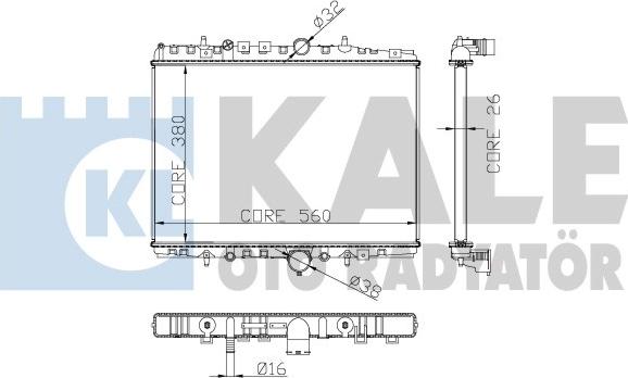 KALE OTO RADYATÖR 257900 - Radiator, mühərrikin soyudulması furqanavto.az